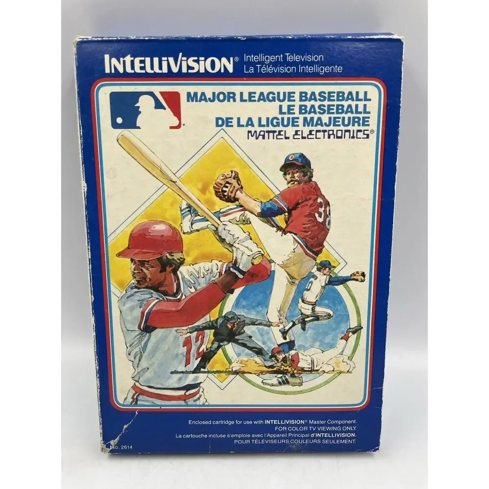 Vintage Intellivision MAJOR LEAGUE BASEBALL Video Game 1979 CIB Box Manual
